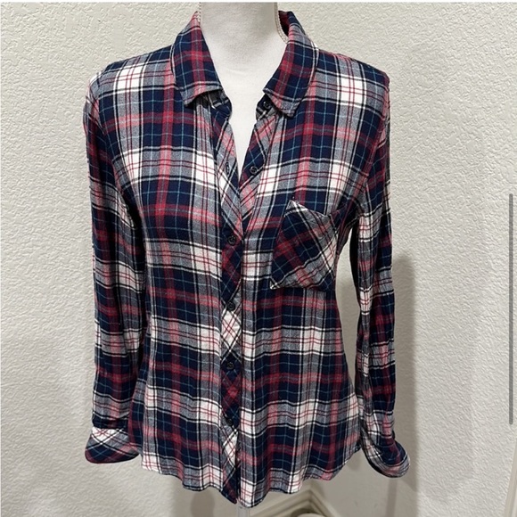 RAILS Hunter long sleeve plaid shirt Malia Tate Teenwolf Sz S - Picture 5 of 15